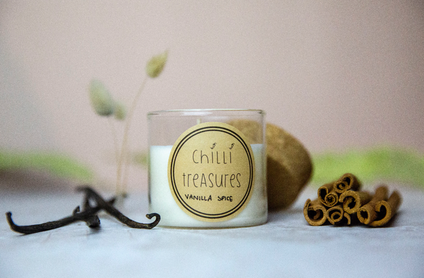 Vanilla Spice Vegan Soy Candle - Chilli Treasures