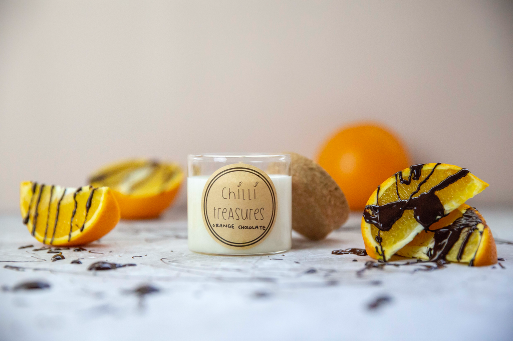Orange Chocolate Vegan Soy Candle - Chilli Treasures